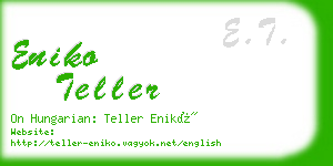 eniko teller business card